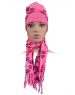 Acrylic Kids Cap with muffler set pink